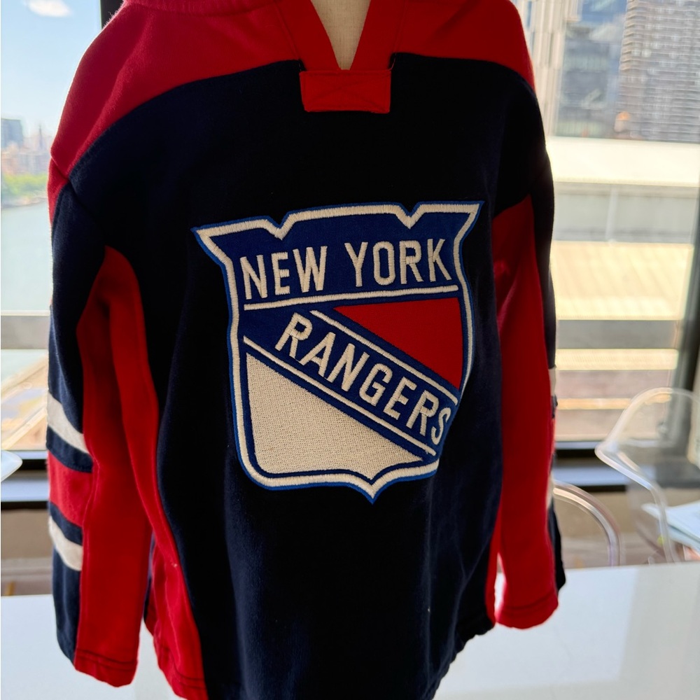 New York Rangers Red and Blue Hoodie